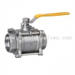 3pc Full Bore 1000PSI STAINLESS Steel Ball valve