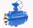 Fully-weled structure trunnion type ball valve